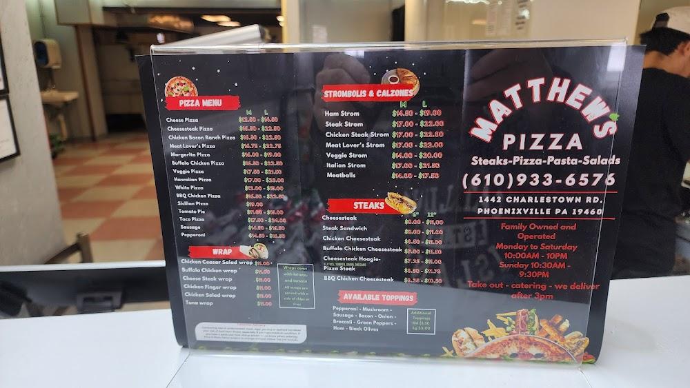 Matthew's Pizza Menu image 3